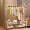 Drying Rack Floor Vertical Movable Thick Bold Drying Rack Indoor Simple Rod Coat Rack Clothes Rack