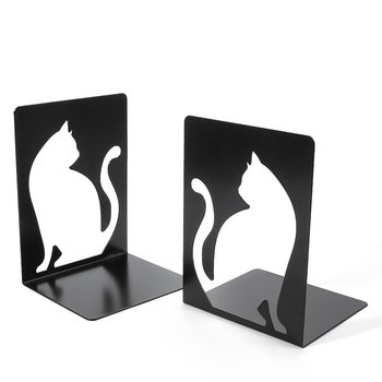 Cute Cat Bookend Creative Metal Cutting Bookend Wholesale Bookend Bookend Rack Desktop Storage Stationery