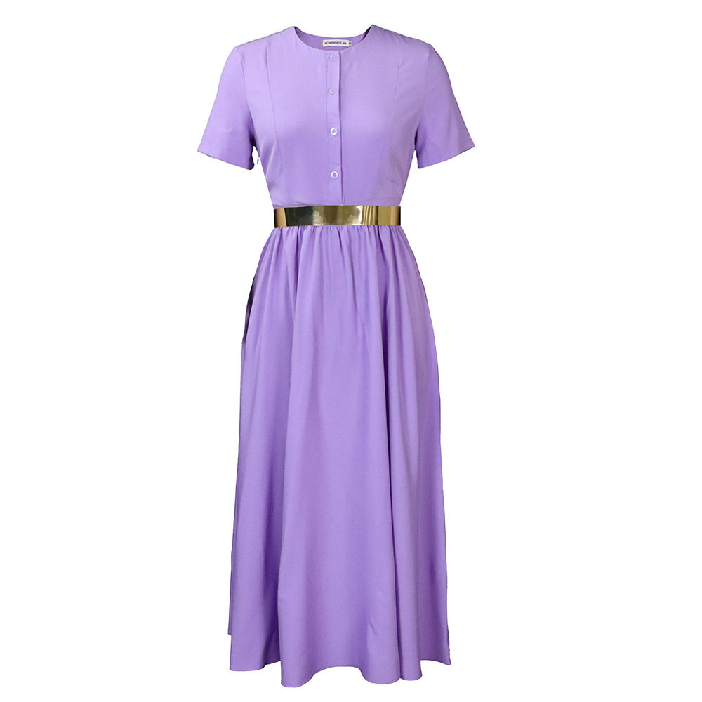 Summer Womens Dress Short Sleeve Waist Cinching Flared Skirt Casual or Party Wear Wholesale Available