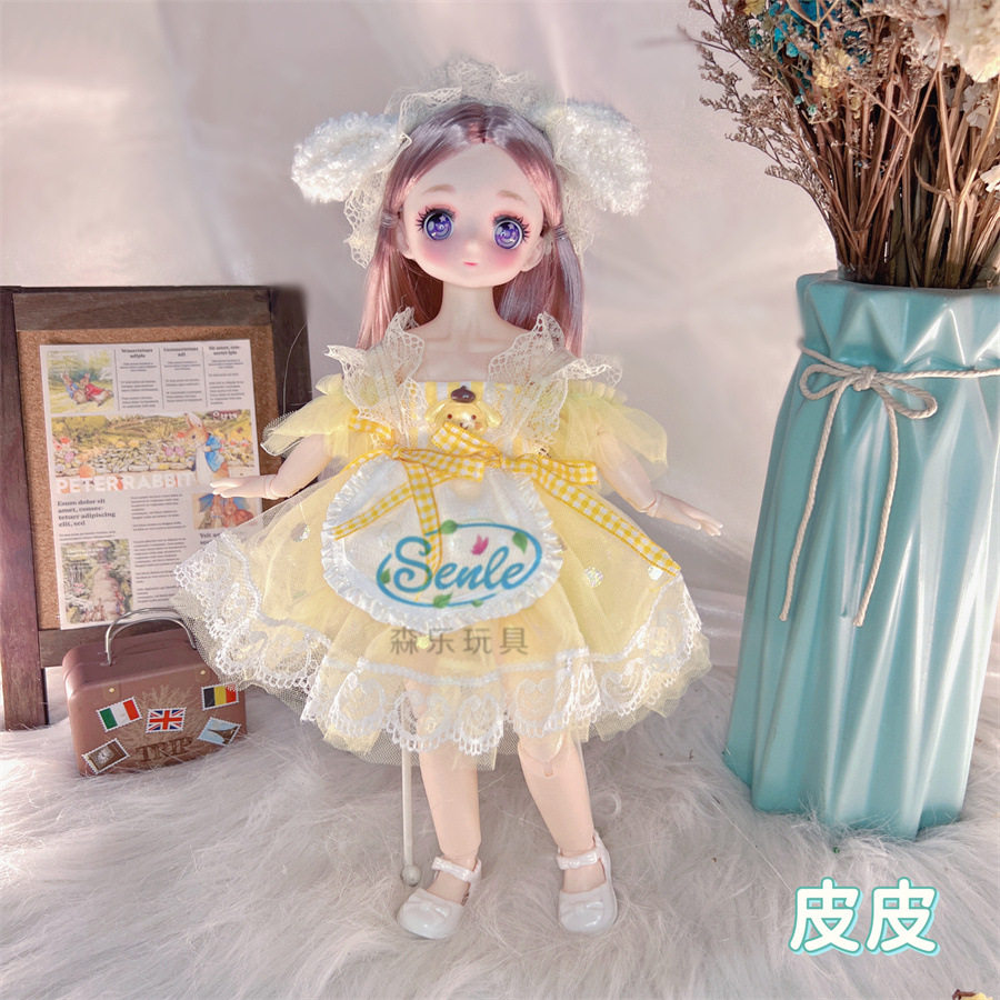 网红款30厘米洋娃娃二次元少女漫画脸6分BJD儿童玩具玩偶小公主
