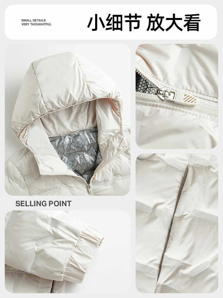 Camel HJCAMEL Men's Down Jacket Winter Fashionable Lightweight Windproof Thickened Warm Casual All-match Collar Jacket