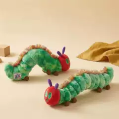 Cross-Border New Product Eric Carle Children's Picture Book Plush Toy the Very Hungry Green Caterpillar Doll Pillow Toy