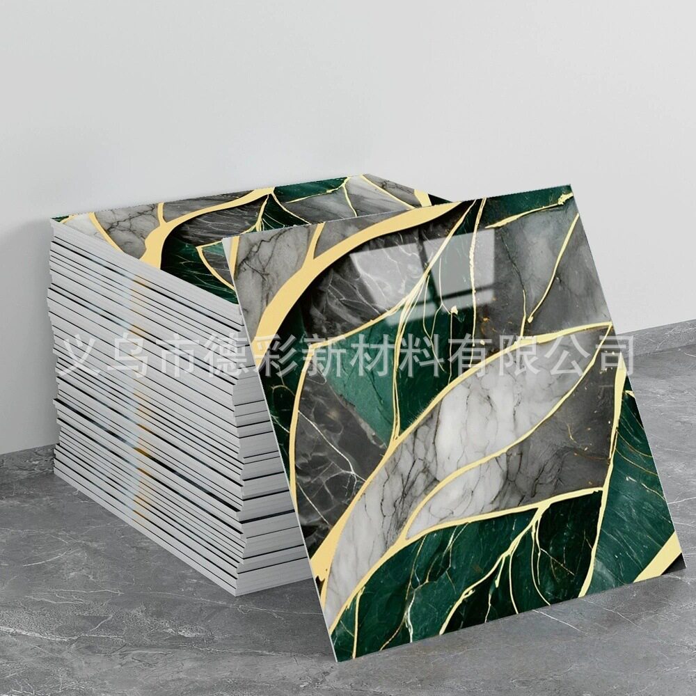 自粘防水仿瓷砖墙贴铝塑板翻新装饰遮丑大理石厨房墙面贴纸卫生间