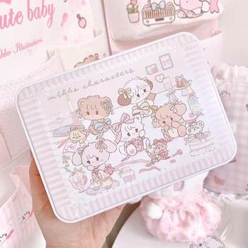Cute Bow Mikko Storage Box Candy Photo Headband Organizer Girl Heart Small Card Sticker Material Storage