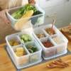 Kitchen Refrigerator Fresh-keeping Storage Box Household Vegetable and Fruit Storage Box Plastic Sealed Fresh-keeping Box Stackable with Lid