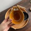 Export original Japanese-style cartoon embossed ceramic bowl children's bowl household sauce dish seasoning dish small Bowl flavor dish