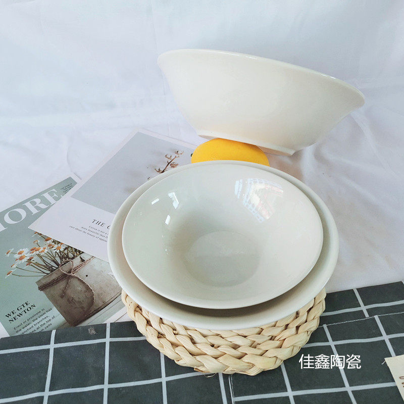 Wholesale bowl restaurant breakfast shop ceramic tableware porridge bowl porridge bowl breakfast bowl rice bowl pork bowl Bucket Bowl