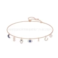 Devil's eye lucky horseshoe necklace