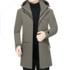2025 Men's Long down Jacket Winter Middle-Aged Men's Slim Fit Thickened Men's Coat Dad's Winter Clothing Men's Hooded down Jacket