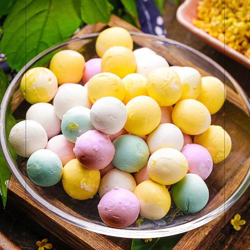 Wholesale Colorful Glutinous Rice Dumplings Without Filling 1000g/1 Bag Frozen Colorful Glutinous Rice Dumplings