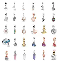 Panjia Electroplated Barlow Pendant Diy Donald Duck Mickey Mouse Pendant Bracelet Accessories Light Luxury Color All-match Charm