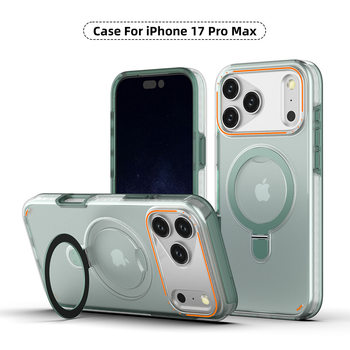 New Colorful Magnetic Stand Suitable for Apple iPhone 17 Pro Max Phone Case Pc+Tpu Two-In-One