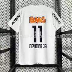 Wholesale Brazilian League 1213 Santos Home White No.11 Neymar Retro Jersey Commemorative Edition Football Clothes