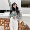 Duan dyed wool yarn gradient rainbow spray yarn cashmere wool mohair handmade scarf sweater wool