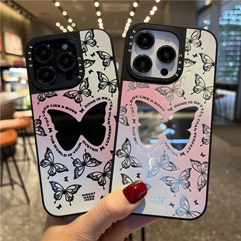Case Mobile Phone Case Apple 16 Suitable for 13Promax Niche High-End 12 Protective Cover 14 Trendy Brand Butterfly 12