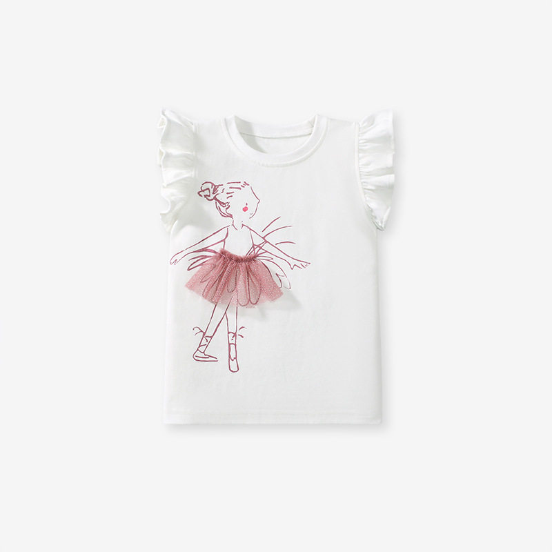 New Summer Kids' T-shirt, Year 3D Pattern Cotton Girls' T-shirt