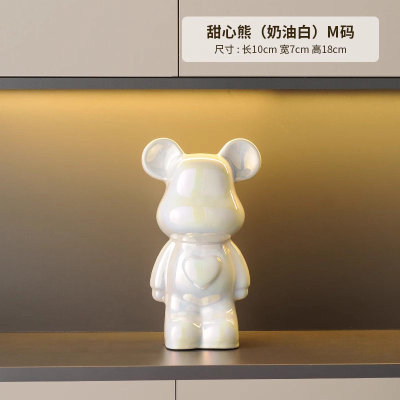 轻奢暴力熊家居展示柜高档摆件客厅电视柜酒柜玄关存钱罐装饰品