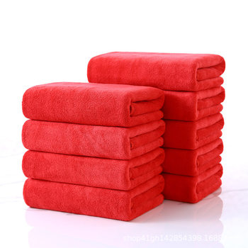 Factory Direct Sales Wedding Towel Big Red Set Logo Birthday Towel Gift Name Pattern Message