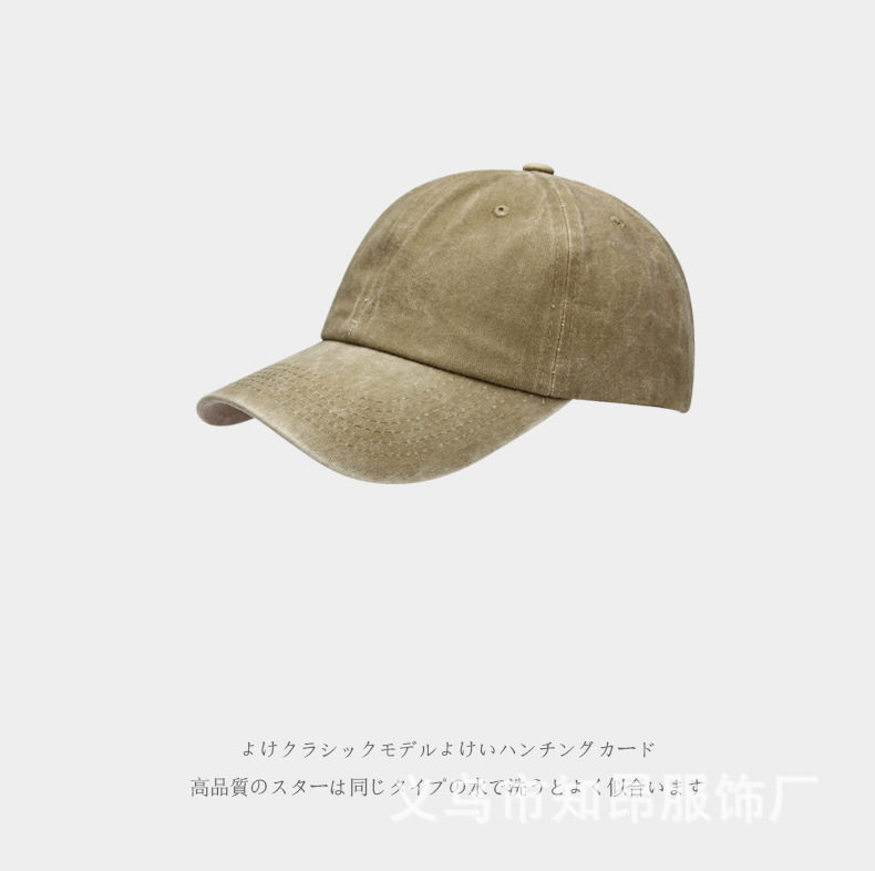 跨境专供棒球帽定印制logo纯棉水洗鸭舌帽团建户外活动广告帽刺绣