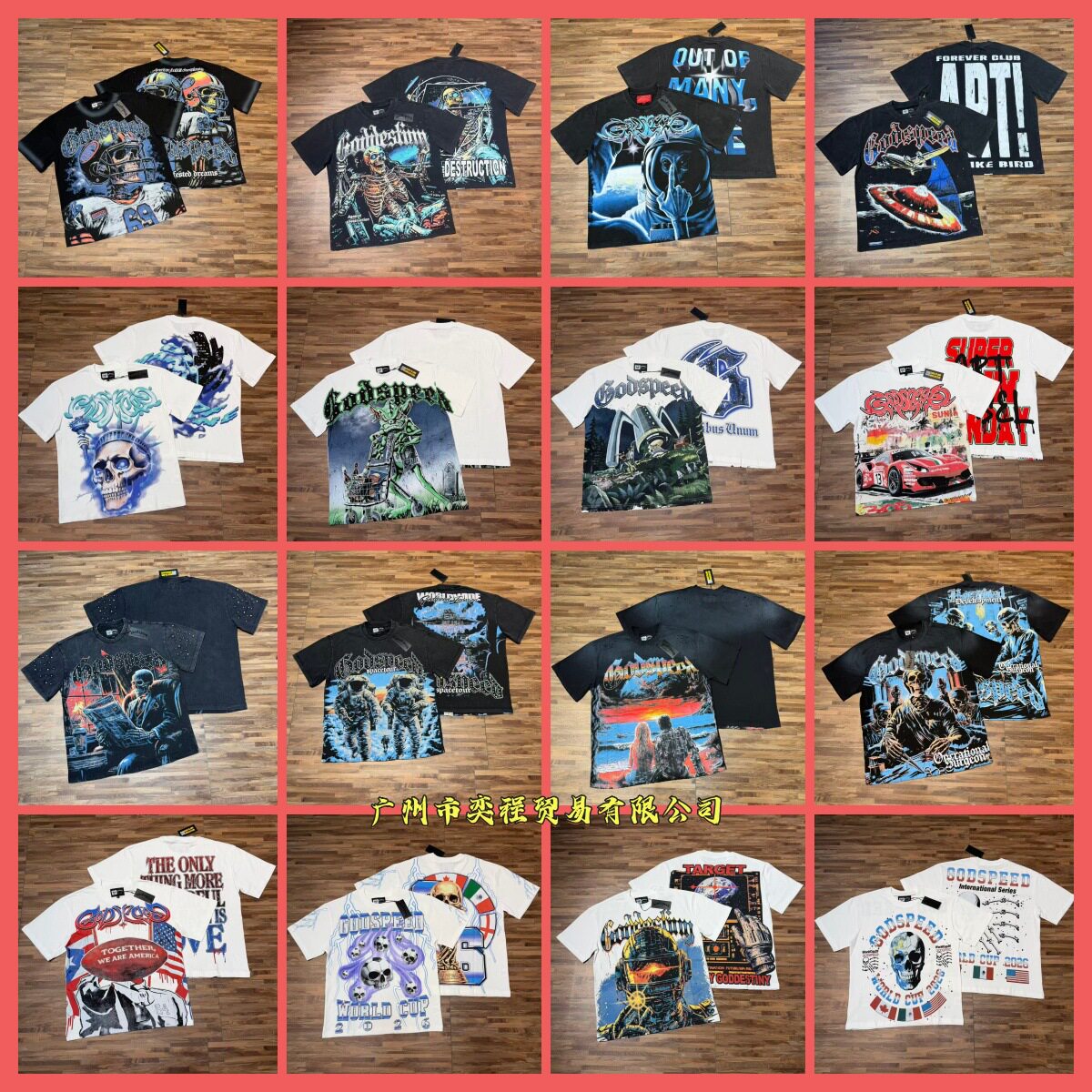 เสื้อยืดคอรอบ ผ้าตาข่ายสองชั้น ทรงหลวม แขนสั้น ดีไซน์แต่งขาดแต่งเซอร์ แบรนด์อเมริกันสุดทันสมัย GO คอลเลกชันฤดูใบไม้ผลิ/ฤดูร้อน 2026 สำหรับการส่งออกและการขายข้ามพรมแดน