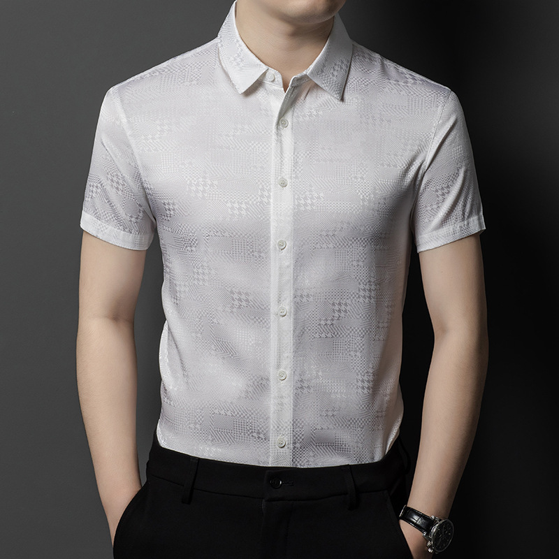 (Mới) Mã B9974 Giá 2760K: Áo Sơ Mi Nam Jitdth Ngắn Tay Hàng Mùa Hè Trung Niên Thời Trang Nam Chất Liệu Lụa Tơ Tằm G06 Sản Phẩm Mới, (Miễn Phí Vận Chuyển Toàn Quốc).