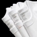 White [300g xinjiang cotton 100% pure cotton] stand collar short sleeve