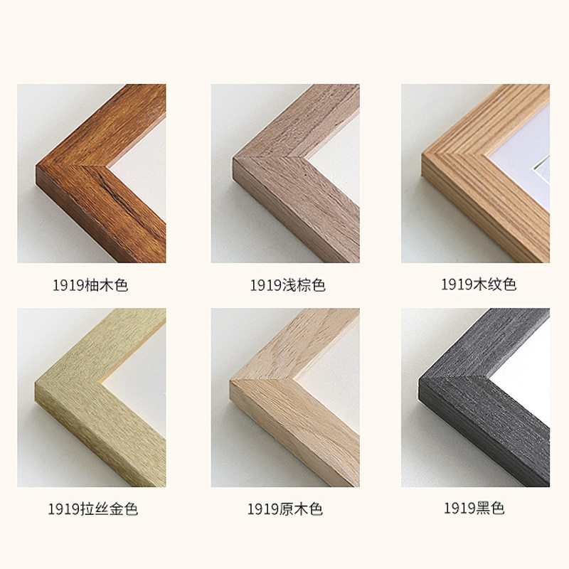 Simple modern solid wood photo frame table photo frame 6 7 8 10 inch A4 gold wall factory wholesale