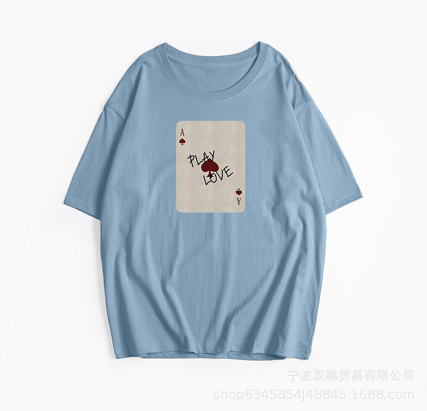 Cotton Short Sleeve T Shirt Loose Fit Round Neck Soft Fabric Unique Print Casual Wear for Women OEM Available