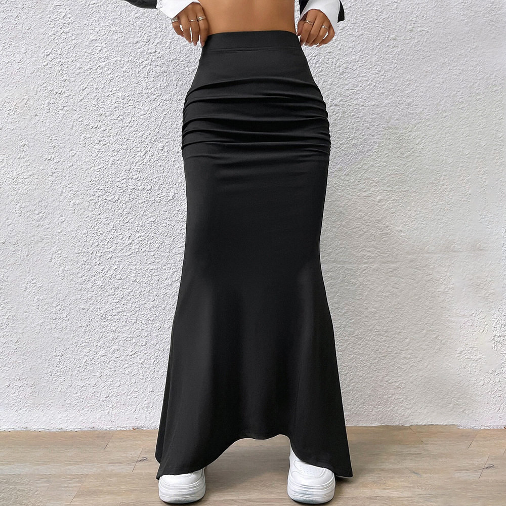 High Waisted Mermaid Maxi Skirt Slim Fit Flowy Design Spring Summer Style Wholesale Available