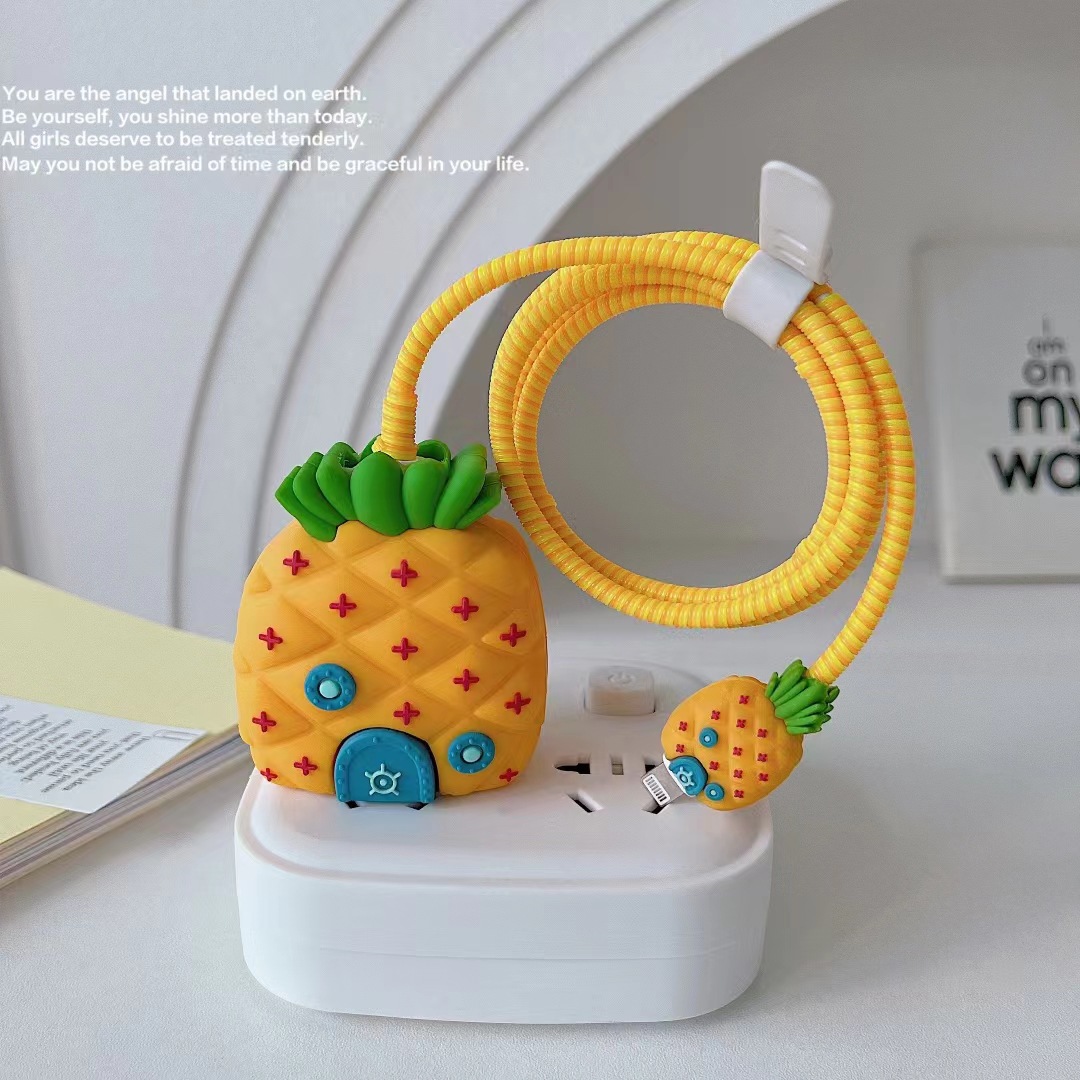 数据线保护套适用苹果充电器保护套芭芘充电头保护套充电线保护套