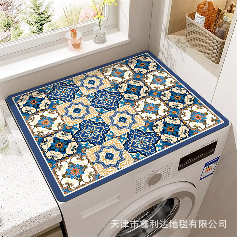 Cross-border reggae laundromat frontal salvaging water-paced dry-covers home-based, dust-proof, smooth-sliding mat spot