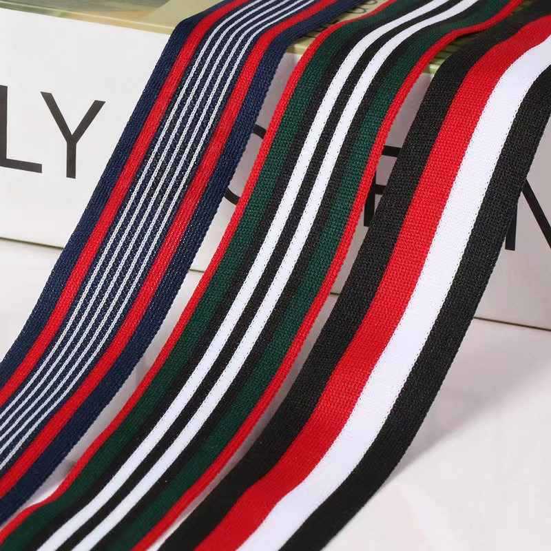 100D Dense Three-Color Stripesd Webbing, Polyester Intercolor Webbing, Clothing Side Strips, Luggage Accessories, Spot Wholesale
