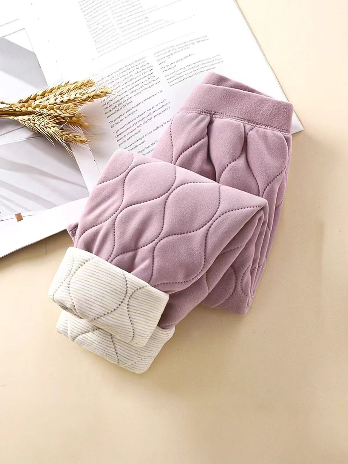 Kids' School Uniform Thermal Pants, Thickened Base Layer for Big Kids, Student Uniform Inner Wear Warm Essential