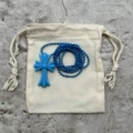 Blue cross necklace