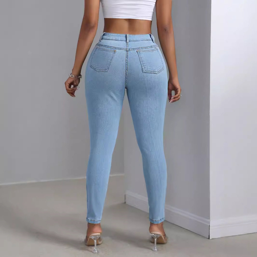 Skinny Ripped Jeans for Women Stylish Versatile Comfortable Fit Casual Wear Everyday Use Wholesale Available