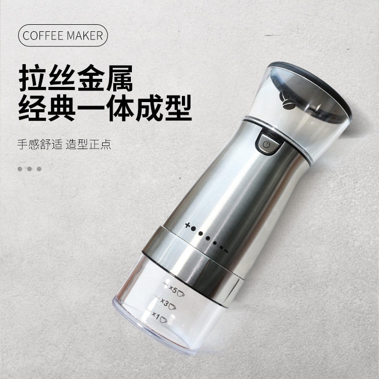 Electric Coffee Bean Grinder Portable USB Automatic Household Bean Grinding Machine Small Coffee Machine Portable