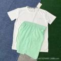White (crystal strip short sleeve white + d218 green)