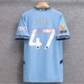 Manchester city home jersey #47 + premier league patch