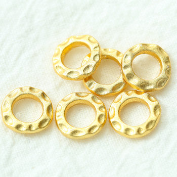 Guofeng Ancient Sha Gold Wearing Red Rope Hammer Pattern Disc DIY Handmade Beaded Bracelet Necklace Jewelry Spacer Beads