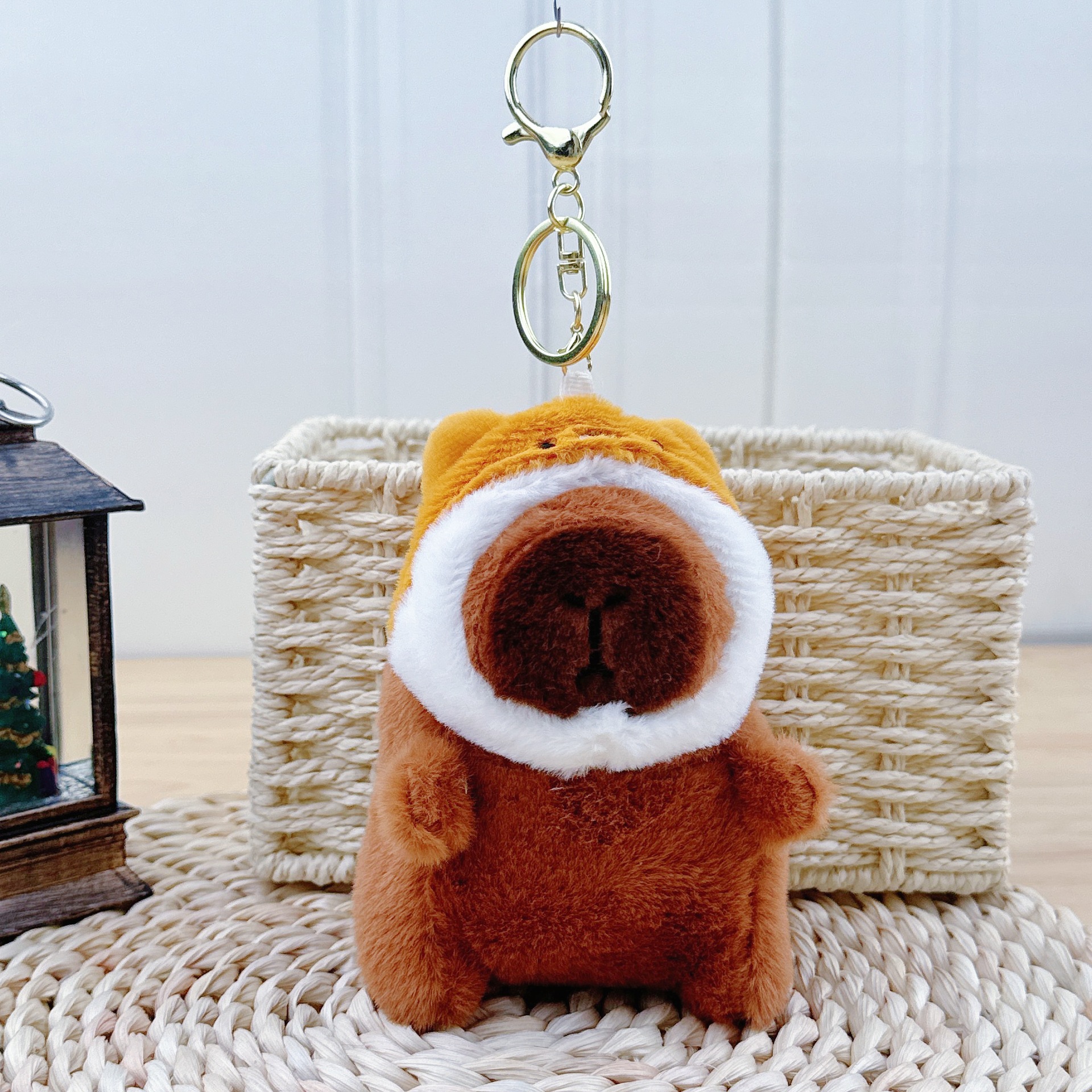 可爱卡皮巴拉公仔水豚鼠毛绒玩具玩偶钥匙扣书包挂件抓机娃娃批发