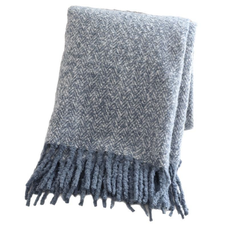 Cross-border New American Sofa Casual Blanket Shawl European and American Amazon throw Soft Dress Model Room Decorative Blanket