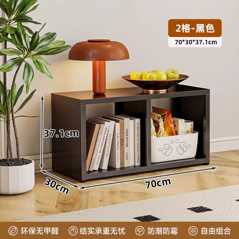 钢制格子柜八格柜书架落地置物架儿童收纳储物矮柜子靠墙展示书柜