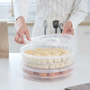 Round Satchel Uncompartmented Dumplings Refrigerator Storage Box Kitchen Quick-Frozen Wonton Box Seafood Box Seal