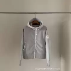 Big Goose Bomber Jacket Wool Fleece Double-Sided Thick Warm Zipper Hooded Sweatshirt Jacket down Jacket Autumn and Winter