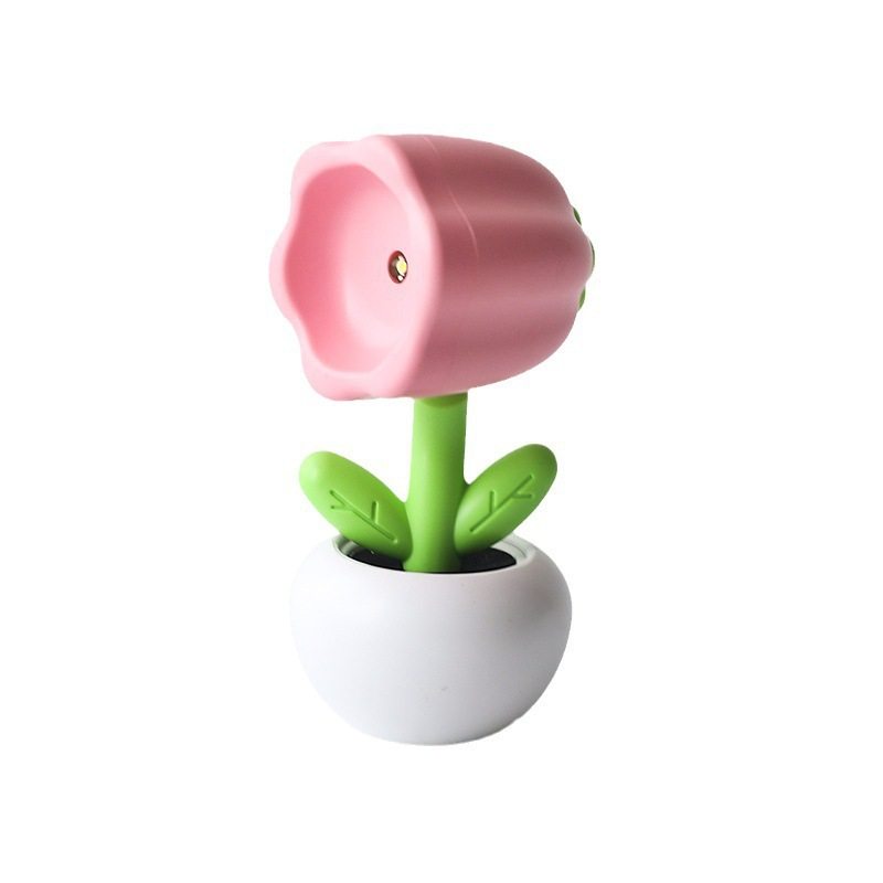 New Small Flower Pot Mini Night Light Cute Ornaments Desktop Cute Ins Table Lamp Girl Heart Kidsren's Gift