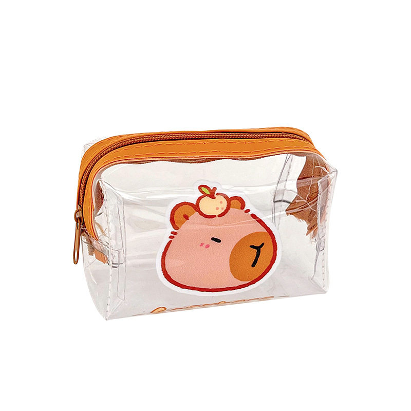 Kapibala Coin Purse Cute Capybara Coin Storage Bag Student Transparent Coin Bag Pvc Mini Small Purse