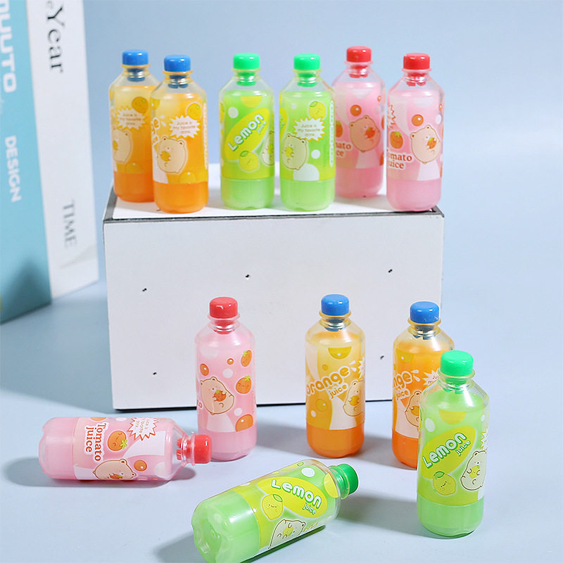Cute Tuanzi Beverage Bottle Eraser Creative Modeling Pencil Eraser Art Cartoon Examination Sketch Clean Eraser