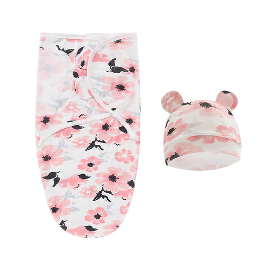 Foreign trade Europe and the United States newborn swaddling towel baby hug quilt delivery room wrapped baby kick quilt baby sleeping bag hat