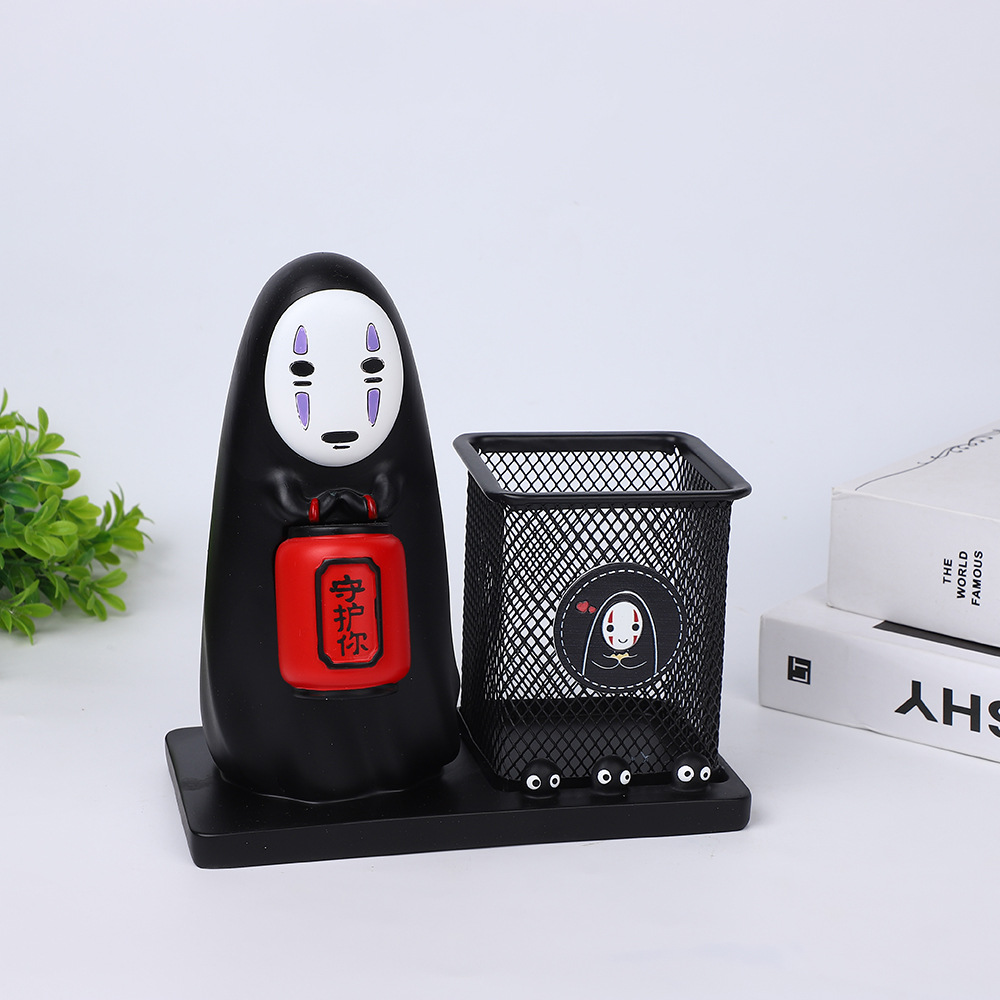 顔のないメンズスクエアペンホルダー、ナイトライト付き(あなたを守ります)