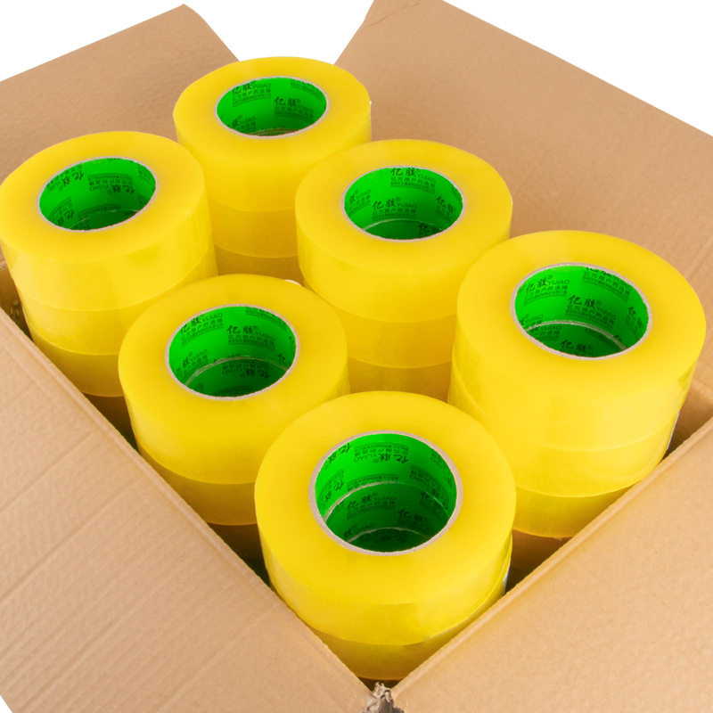 Transparent Sealing Tape for E-Commerce, Wide Packing Tape for Logistics, Yellow Tape for Sealing Boxes, Wholesale Strong Adhesive Tape